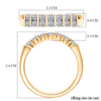Luxuriant SI/GH Lab Grown Diamond Band Ring in 18K Vermeil Yellow Gold Plated Sterling Silver 0.50 Cts_8497979_5
