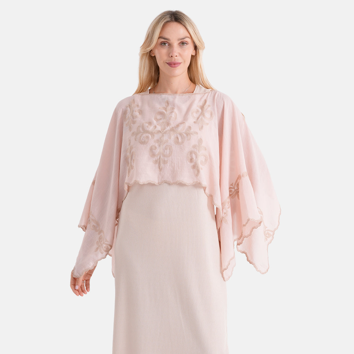 La Marey Two-way Embroidery Kaftan Top (One Size) - Beige V32606038 3