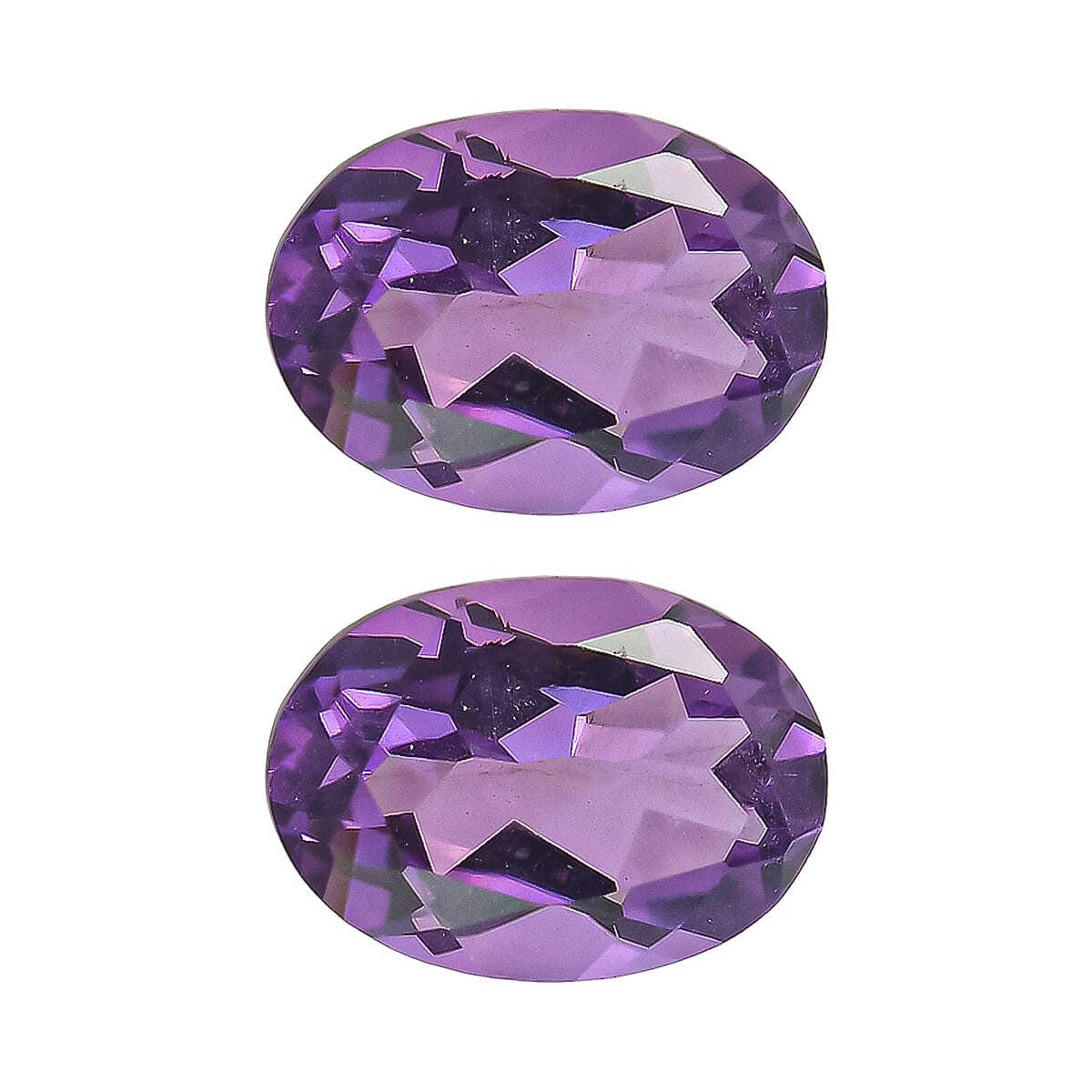 Set Of 2 African Amethyst Oval Cut Cut 7X5 mm Gemstone, 1.49 Ct 8498163 0