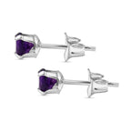 African Amethyst Solitaire Earring with Push Back in Platinum Overlay Sterling Silver_8498239_3