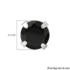 Black Spinel Earring with Push Back in Platinum Overlay Sterling Silver 1.35 Ct._8498242_4