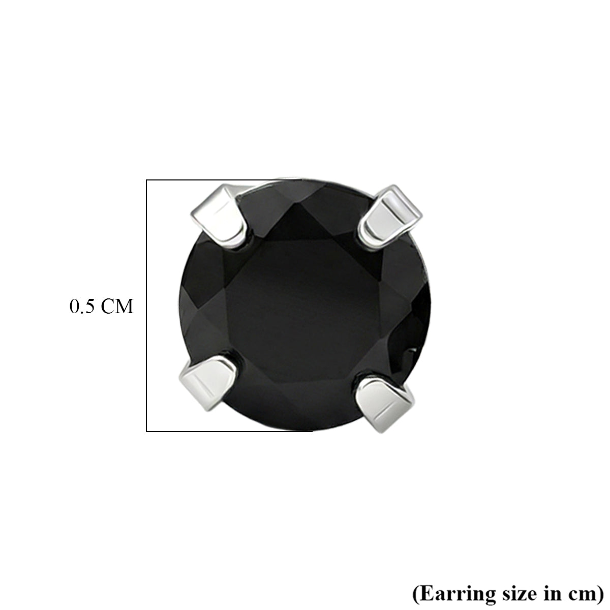 Black Spinel Earring with Push Back in Platinum Overlay Sterling Silver 1.35 Ct. 8498242 4