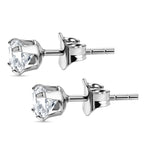 White Topaz Solitaire Earring with Push Back in Platinum Overlay Sterling Silver 1.26 Ct._8498243_3