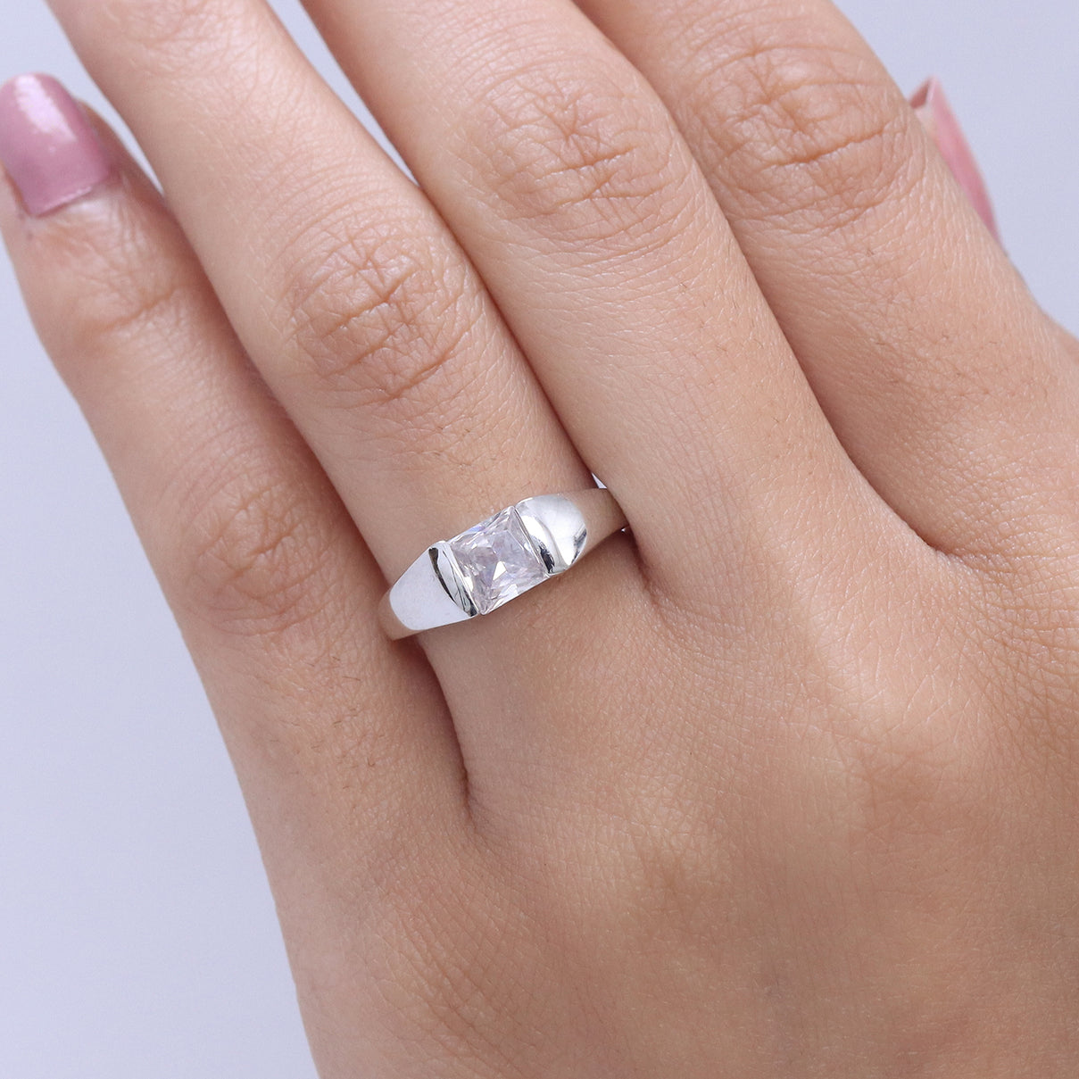EverTrue - White Cubic Zirconia Solitaire Band Ring 1.80 Ct. V32517956 2