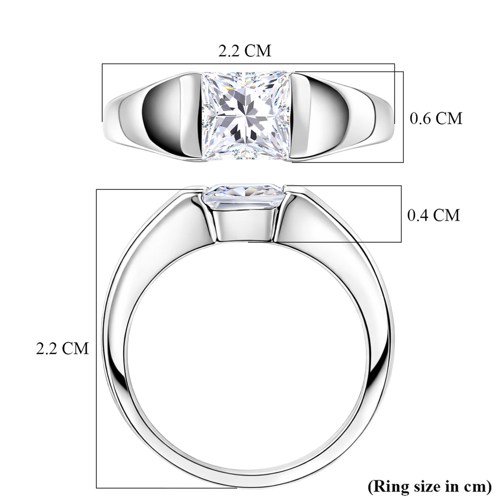 EverTrue - White Cubic Zirconia Solitaire Band Ring 1.80 Ct._8498380_5