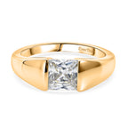 EverTrue - White Cubic Zirconia Solitaire Band Ring in Yellow Gold Tone 1.80 Ct._8498390