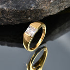 EverTrue - White Cubic Zirconia Solitaire Band Ring in Yellow Gold Tone 1.80 Ct._8498390_2