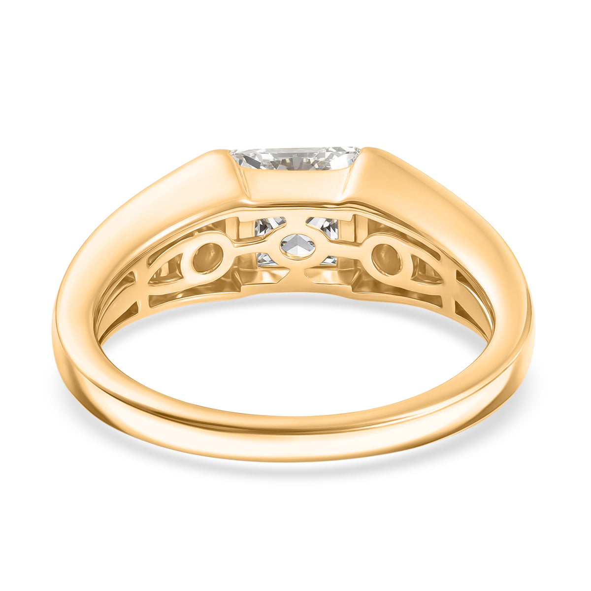 EverTrue - White Cubic Zirconia Solitaire Band Ring in Yellow Gold Tone 1.80 Ct. V32489655 5