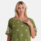 La Marey Placement Print Blouse (Size L-XL, 16-22) - Green_8498485_4