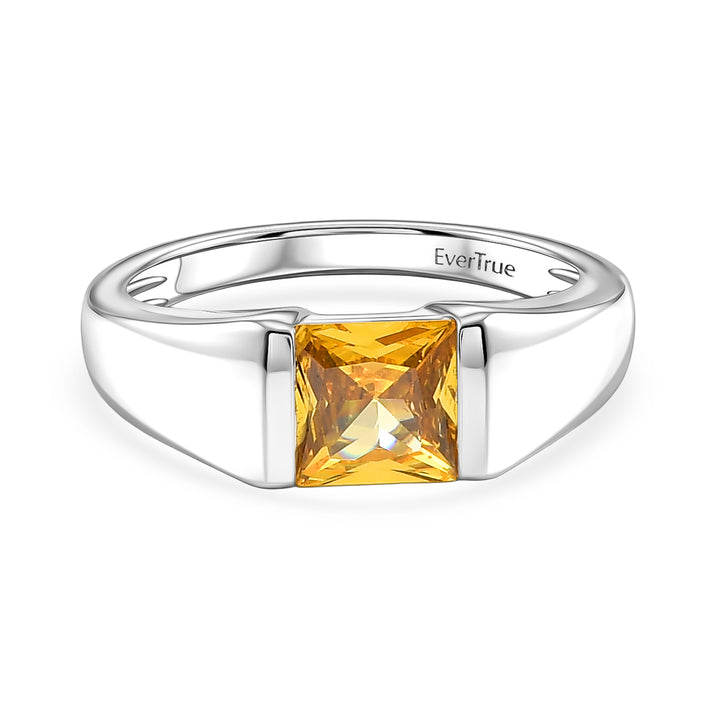 EverTrue - Yellow Cubic Zirconia Solitaire Band Ring 1.73 Ct. 8498517 1