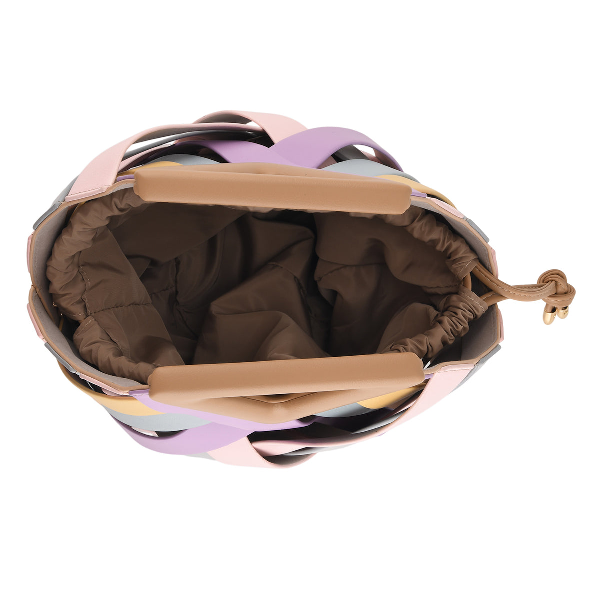 Designer Triangle Handle Clutch Handbag with Removable Pouch &amp; Adjustable Shoulder Strap - Multi Colour V32519033 5