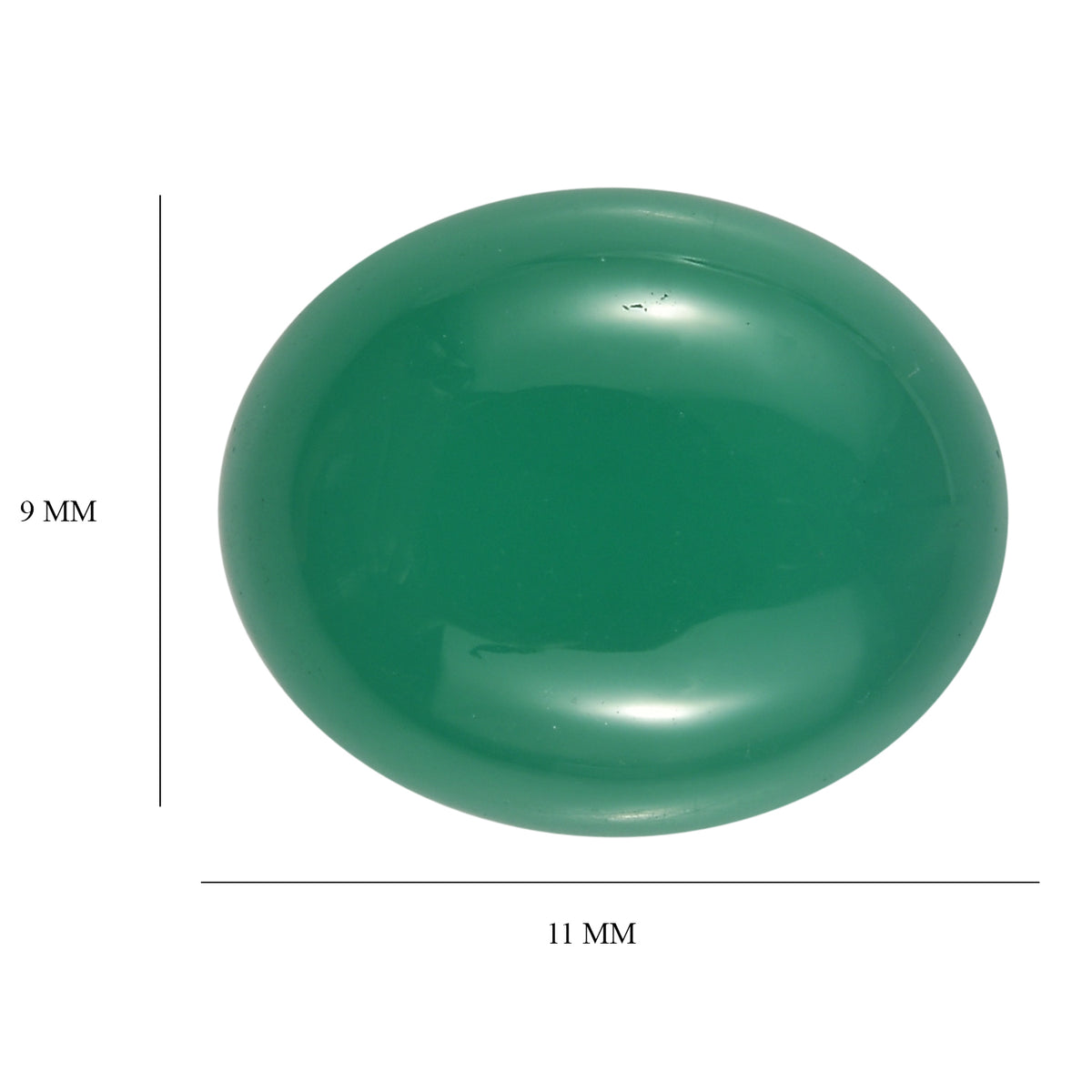 Green Onyx Oval Cut Cut 11X9 mm Gemstone, 3.88 Ct 8499233 4