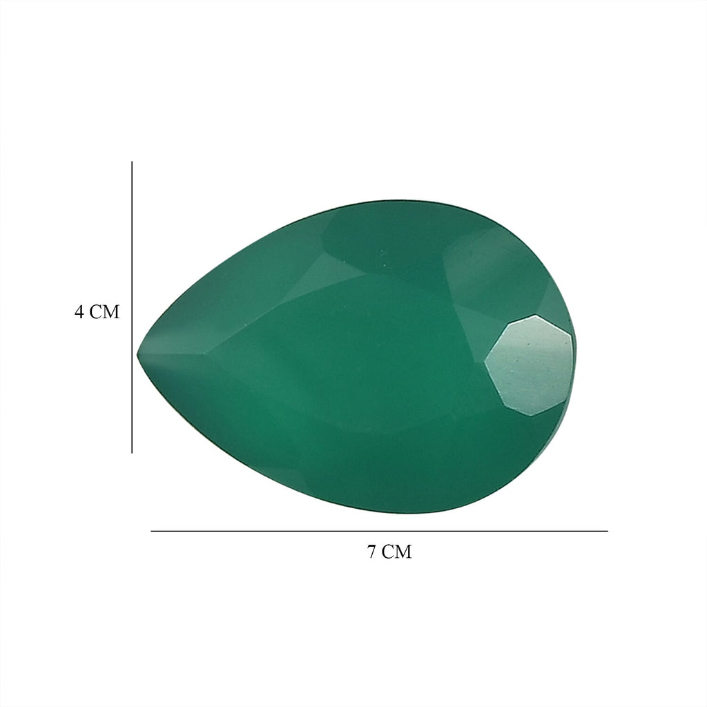 Set Of 2 Green Onyx Pear 7X5 mm Gemstone, 1.18 Ct_8499241_3