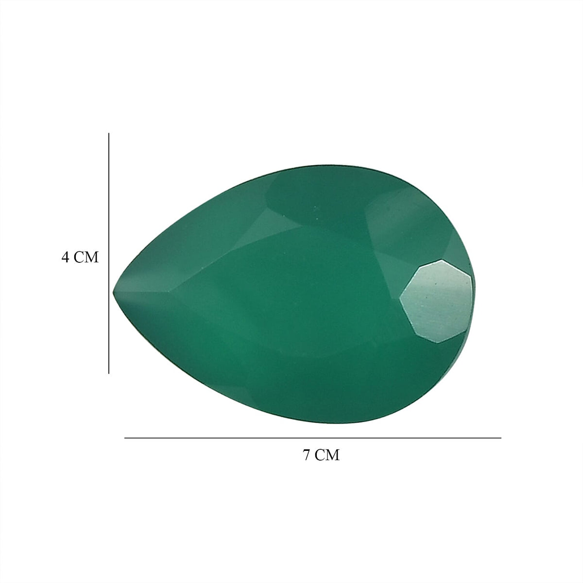 Set Of 2 Green Onyx Pear 7X5 mm Gemstone, 1.18 Ct 8499241 4
