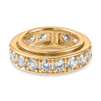 EverTrue - White Cubic Zirconia Eternity Band Ring in Yellow Gold Tone 8.30 Ct._8499309