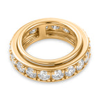 EverTrue - White Cubic Zirconia Eternity Band Ring in Yellow Gold Tone 8.30 Ct._8499310_4