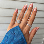 Luxuriant - SGL Certified Lab Grown Diamond (SI/G-H) Emerald Cut Halo Ring in Rhodium Overlay Sterling Silver 1.26 Ct._8499341_2