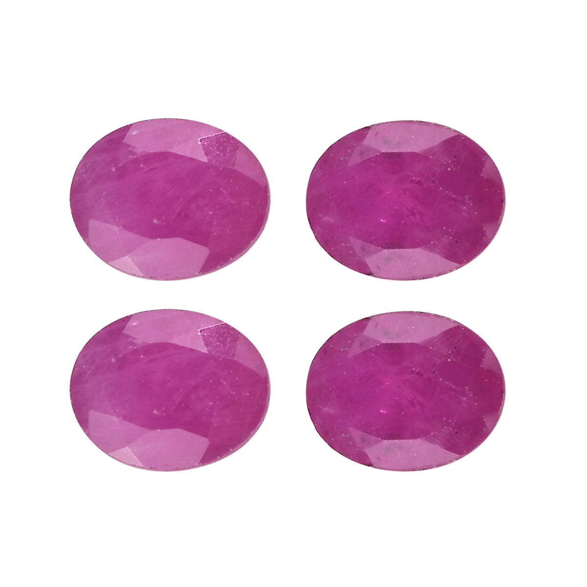Set Of 4 Raipur Ruby Oval Cut Cut 5X4 mm Gemstone, 1.93 Ct 8499385 0
