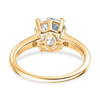 D'Joy - Moissanite Solitaire Heart & Arrow Cut Ring in 18K Vermeil Yellow Gold Plated Sterling Silver 2.09 Ct._8499549_4