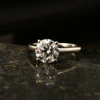 D'Joy Moissanite Solitaire Ring in Rhodium Overlay Sterling Silver 2.13 Ct._8499559_2