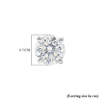 D'Joy Moissanite Solitaire Stud Push Post Earring in Rhodium Overlay Sterling Silver 2.00 Ct._8499594_4