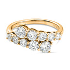 D'Joy Moissanite Bypass Ring in Yellow Gold Plated Sterling Silver  1.24 Ct._8499642
