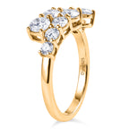 D'Joy Moissanite Bypass Ring in Yellow Gold Plated Sterling Silver  1.24 Ct._8499642_3