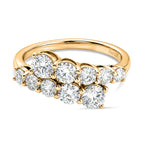 D'Joy Moissanite Bypass Ring in Yellow Gold Plated Sterling Silver  1.24 Ct._8499644