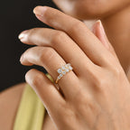 D'Joy Moissanite Bypass Ring in Yellow Gold Plated Sterling Silver  1.24 Ct._8499644_1