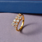 D'Joy Moissanite Bypass Ring in Yellow Gold Plated Sterling Silver  1.24 Ct._8499644_2