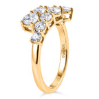 D'Joy Moissanite Bypass Ring in Yellow Gold Plated Sterling Silver  1.24 Ct._8499644_3