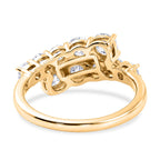 D'Joy Moissanite Bypass Ring in Yellow Gold Plated Sterling Silver  1.24 Ct._8499644_4