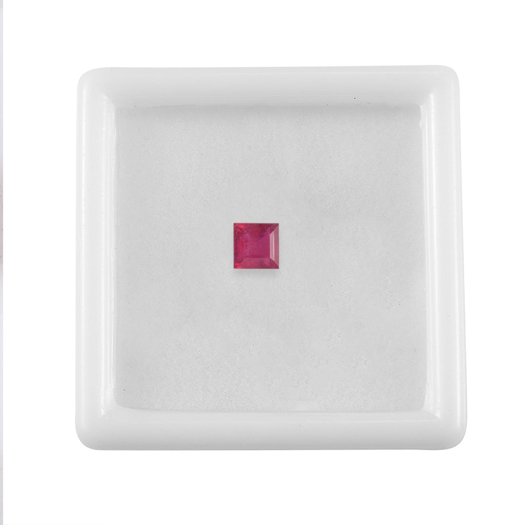 Fissure Filled Ruby Square 5 mm Gemstone, 0.90 Ct_8499663_2