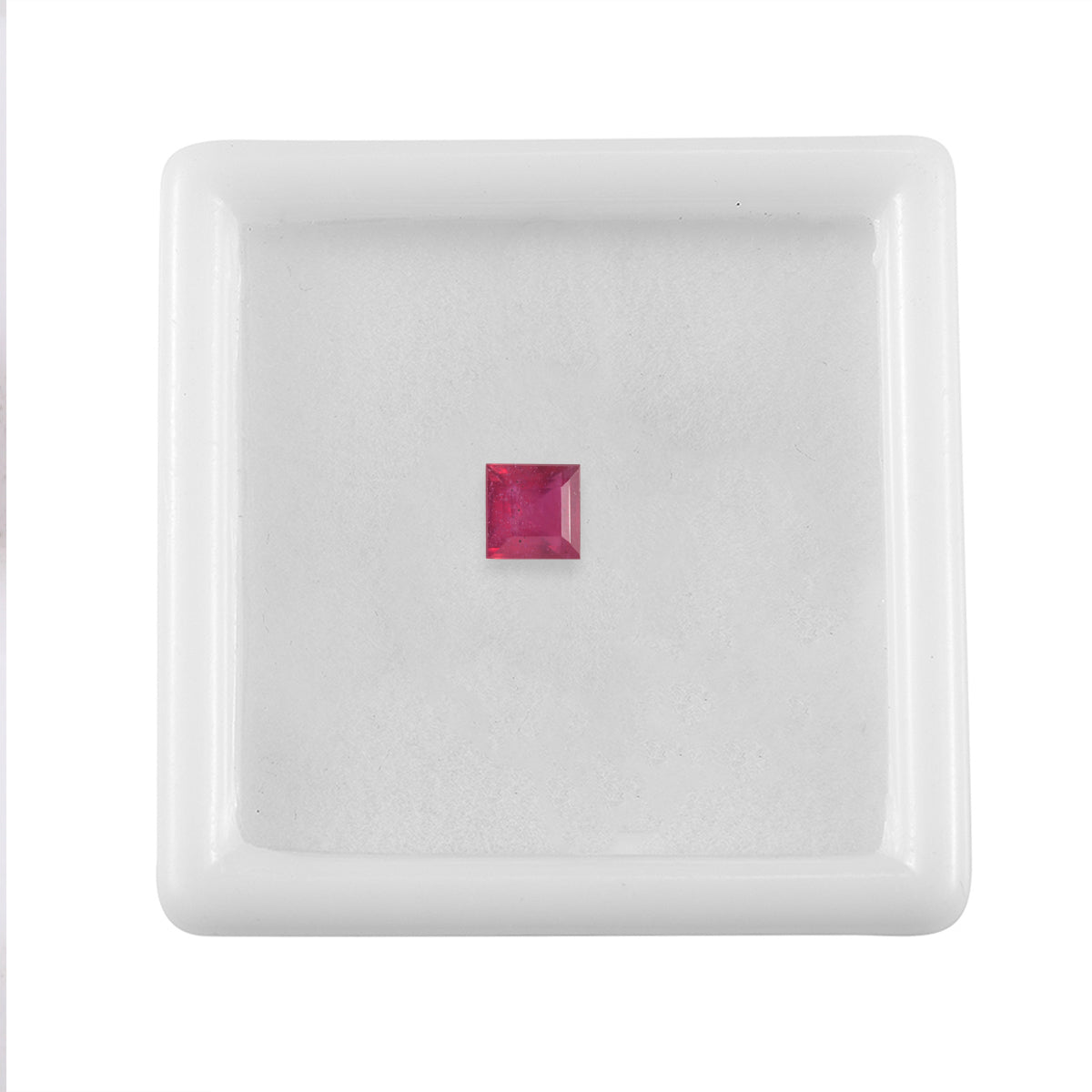 Fissure Filled Ruby Square 5 mm Gemstone, 0.90 Ct 8499663 2