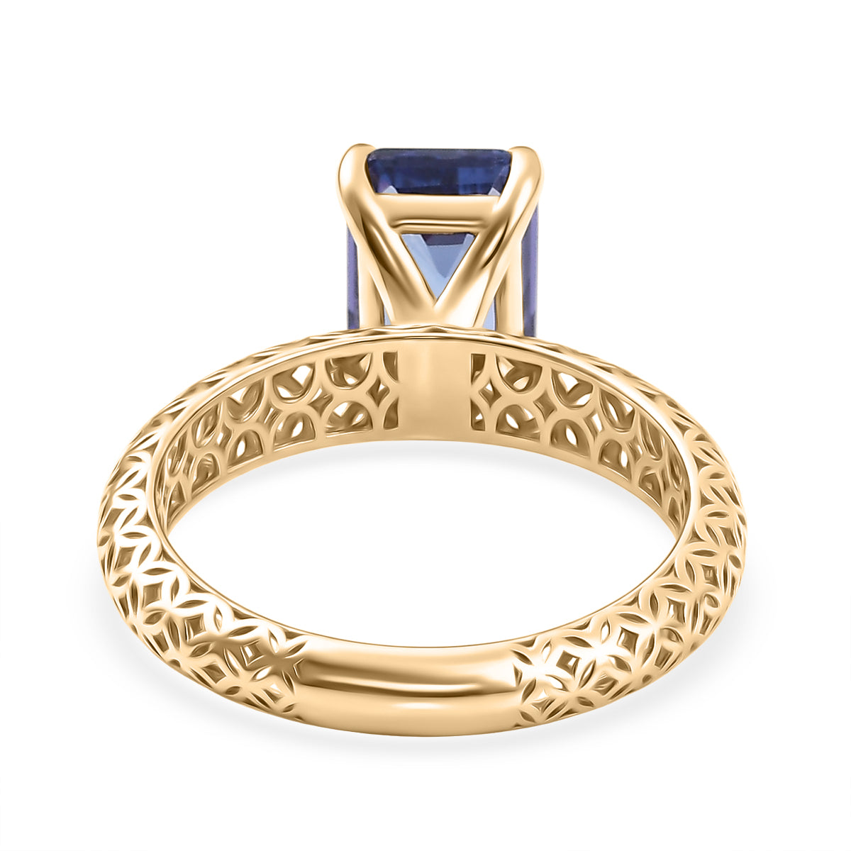 The Legacy Collection - 9K Yellow Gold Tanzanite Solitaire Handmade Emerald Cut Ring 2.00 Ct. V32570597 5