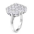 D'Joy Red Carpet Collection - Moissanite Cluster Ring in Rhodium Overlay Sterling Silver 3.30 Ct._8499841_3