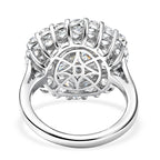 D'Joy Red Carpet Collection - Moissanite Cluster Ring in Rhodium Overlay Sterling Silver 3.30 Ct._8499841_4
