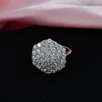 D'Joy Red Carpet Collection - Moissanite Cluster Ring in Rhodium Overlay Sterling Silver 3.30 Ct._8499843_3