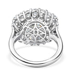 D'Joy Red Carpet Collection - Moissanite Cluster Ring in Rhodium Overlay Sterling Silver 3.30 Ct._8499843_5