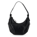Genuine Leather 2-in-1 Slouchy Crescent Hobo & Convertible Crossbody Shoulder Bag - Black_8499862_5