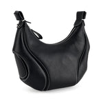 Genuine Leather 2-in-1 Slouchy Crescent Hobo & Convertible Crossbody Shoulder Bag - Black_8499862_7