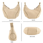 Genuine Leather 2-in-1 Slouchy Crescent Hobo & Convertible Crossbody Shoulder Bag - Off White_8499863_4