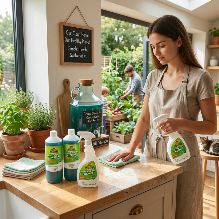 Green Gleam Multi Purpose Cleaning Solution 2x (Total 2L) + Sprayer Bottle - MAKES UP TO 200 BOTTLES! 8499867 2