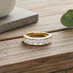 Luxuriant 9K Yellow Gold SGL Certified VS/EF Lab Grown Diamond Band Ring 2.00 Ct, Gold Wt. 3.60 Gms_8500034_2