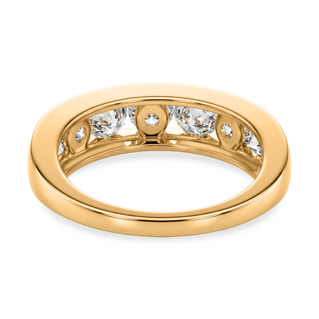 Luxuriant 9K Yellow Gold SGL Certified VS/EF Lab Grown Diamond Band Ring 2.00 Ct, Gold Wt. 3.60 Gms_8500034_4