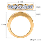 Luxuriant 9K Yellow Gold SGL Certified VS/EF Lab Grown Diamond Band Ring 2.00 Ct, Gold Wt. 3.60 Gms_8500034_5