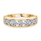 Luxuriant 9K Yellow Gold SGL Certified VS/EF Lab Grown Diamond Band Ring 2.00 Ct, Gold Wt. 3.60 Gms_8500035