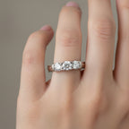 Luxuriant - Lab Grown Diamond (SI/G-H) Trilogy Ring in Rhodium Overlay Sterling Silver 1.00 Ct._8500082_1