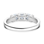 Luxuriant - Lab Grown Diamond (SI/G-H) Trilogy Ring in Rhodium Overlay Sterling Silver 1.00 Ct._8500082_4