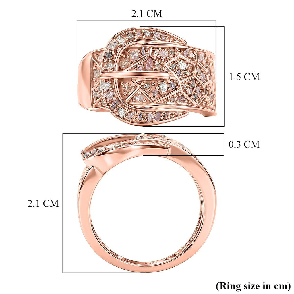 D'Joy Natural Pink Diamond Ring in 18K Vermeil Rose Gold Plated Sterling Silver 0.62ct_8500164_5